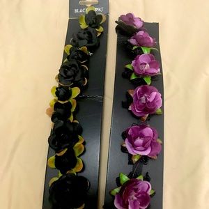 Blackheart flower headbands